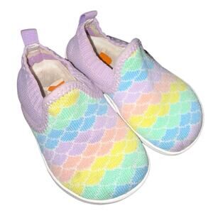FREE ADD ON WateLves Toddler Barefoot Shoes Rainbow Knit Slip On Wide Toe 5C